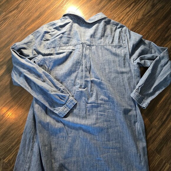 OLD NAVY 100% Cotton Blue Chambray Shirt Dress NWOT/SIZE XL - Picture 2 of 8